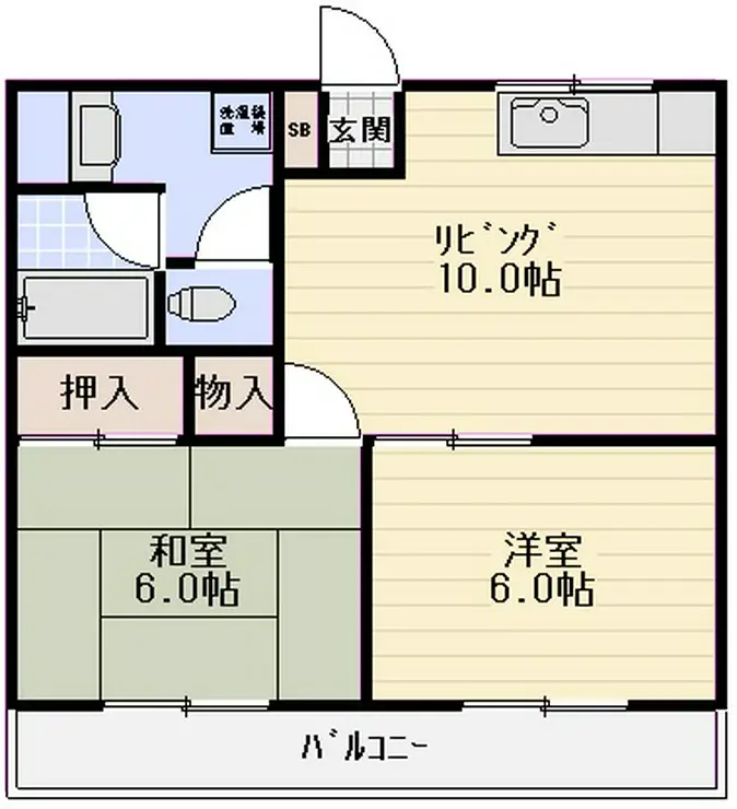 リヴァティ扇 3階階 間取り