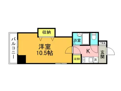 ハウスエーヌ西十日市(1K/5階)の間取り写真