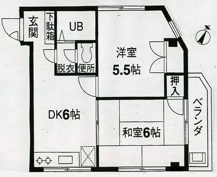 ダイヤモンドハイツ 3階階 間取り