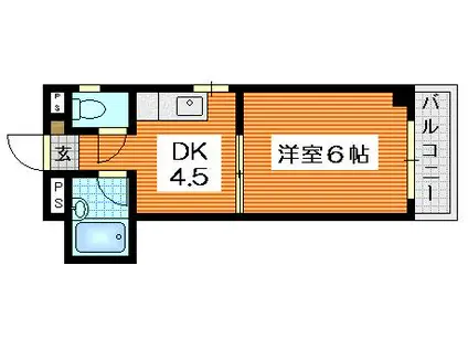 ブルックランズ廿日市ST(1DK/3階)の間取り写真