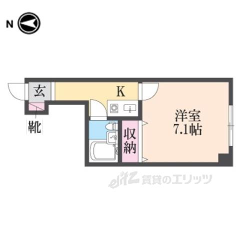 ビルまあぁろ(1K/6階)の間取り写真