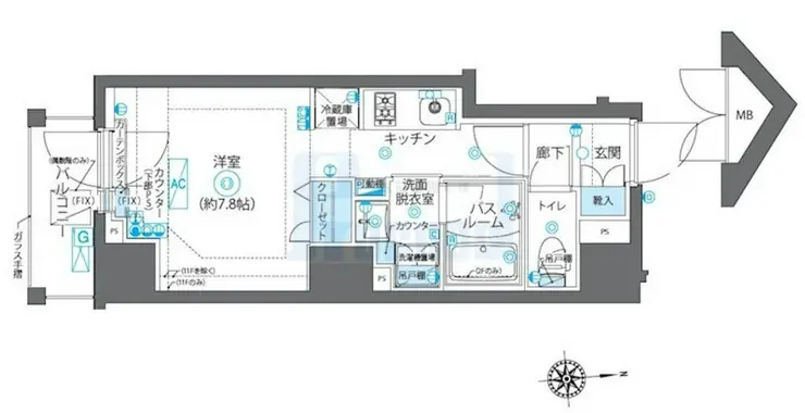 ZOOM新宿下落合 5階階 間取り