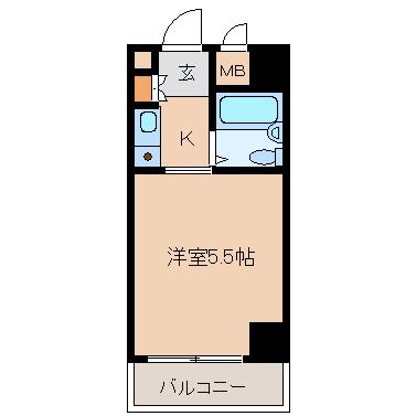 朝日プラザ新大阪アネックス(1K/7階)の間取り写真