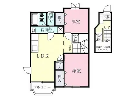 パル・コーポ(2LDK/2階)の間取り写真