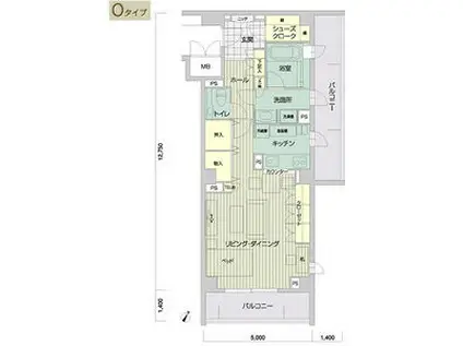 メイビル向陽町(ワンルーム/1階)の間取り写真