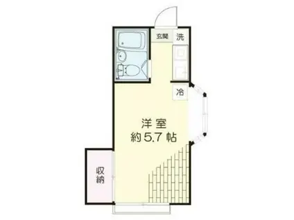 MYハイツ(ワンルーム/1階)の間取り写真