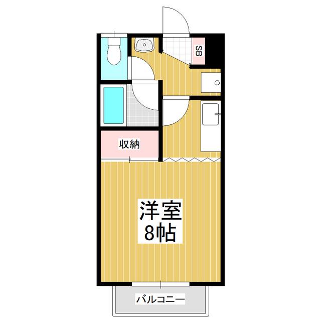 ザ タイズ キノシタI(1K/1階)の間取り写真