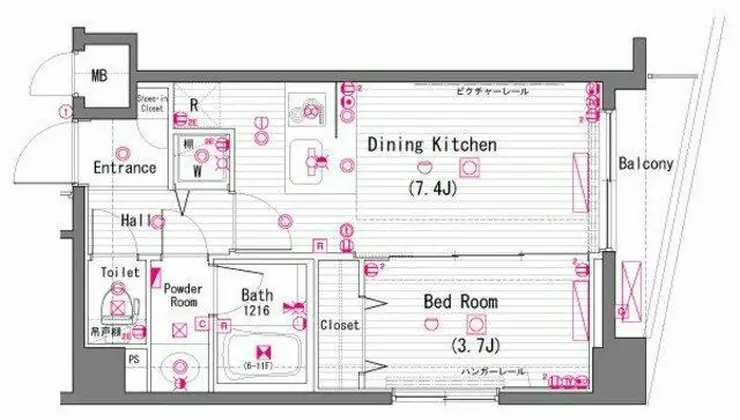 ガラ・シティ神田淡路町 5階階 間取り