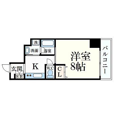 エクセル姫路(1K/3階)の間取り写真