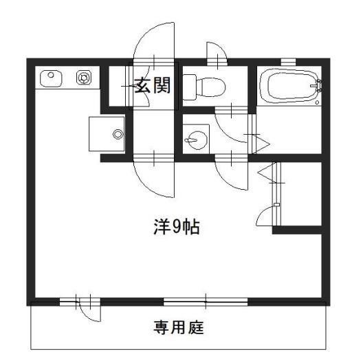 サンテラス光大寺(ワンルーム/1階)の間取り写真