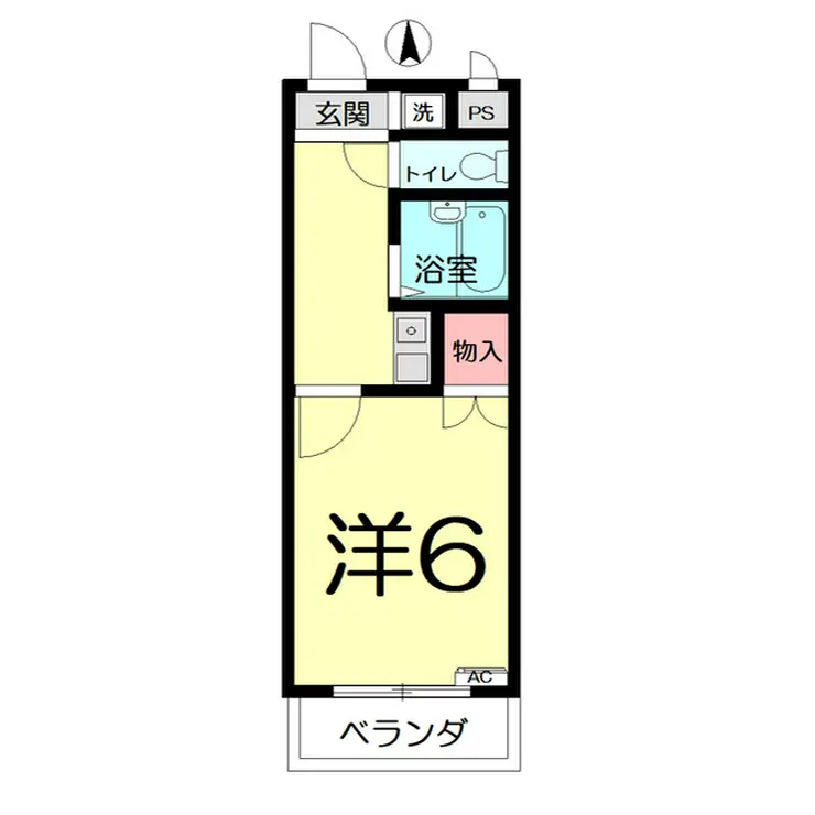 コーポ清水弐番館 2階階 間取り
