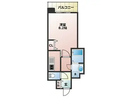 FRONT FIELD TENNOJI(1K/10階)の間取り写真