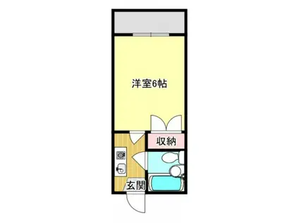 アルフィーネ十日市C(1K/4階)の間取り写真