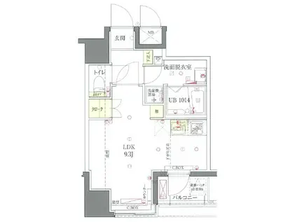 ユニーブル田端新町(ワンルーム/4階)の間取り写真
