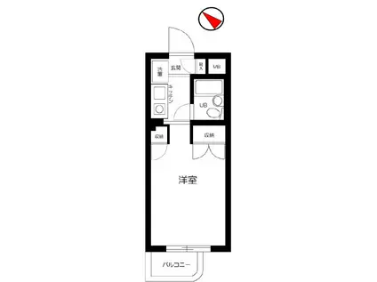 サンパレス中野(ワンルーム/4階)の間取り写真