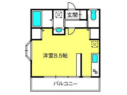 セレス大宮(ワンルーム/1階)の間取り写真