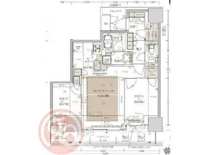 ザ・ファインタワー大阪肥後橋(2LDK/4階)の間取り写真