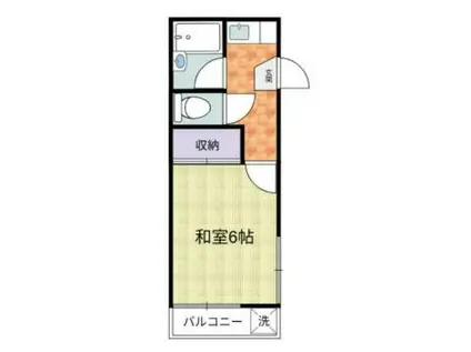 第1幸銀荘(1K/2階)の間取り写真