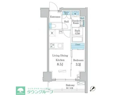 デュオフラッツ板橋大山(1LDK/2階)の間取り写真