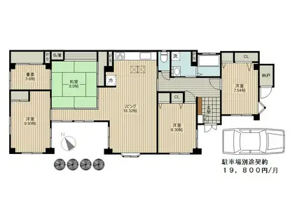 ネバタウンヒルズ(4SLDK/1階)の間取り写真