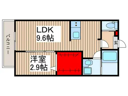 KEIAI RESIDENCEせんげん台III(1LDK/3階)の間取り写真