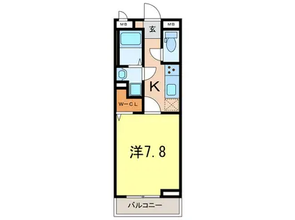 リコルテ パルファン(1K/3階)の間取り写真