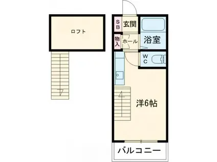 河和田ホームズ(ワンルーム/2階)の間取り写真