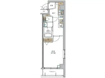 ガリシア板橋(1K/2階)の間取り写真