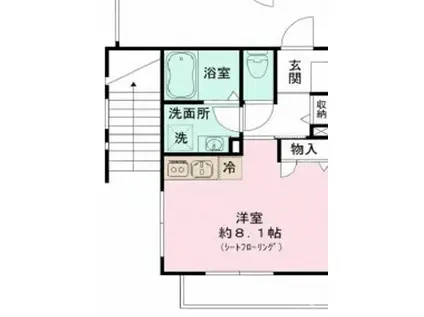 コート西山(ワンルーム/1階)の間取り写真