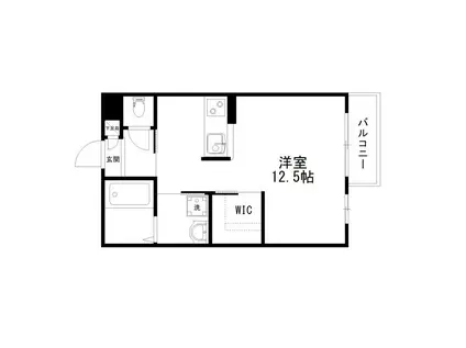 ミレイユ(ワンルーム/3階)の間取り写真