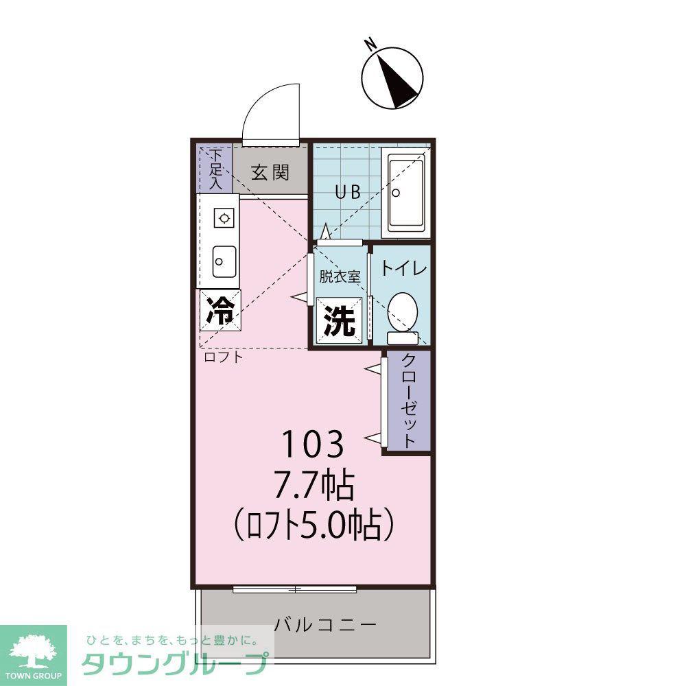 CASA金沢文庫(ワンルーム/1階)の間取り写真