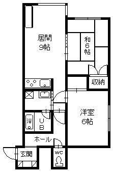 ブルーハイツ(2DK/2階)の間取り写真