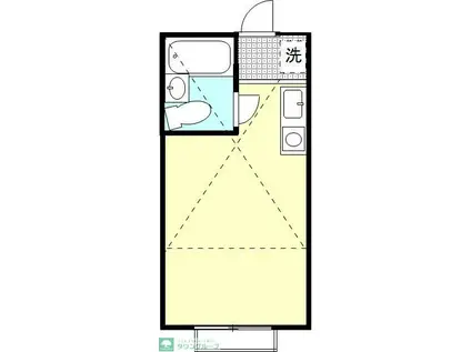 KZハイム(ワンルーム/2階)の間取り写真