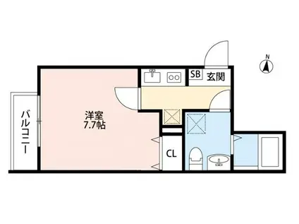 NKクレール宮原町(1K/1階)の間取り写真