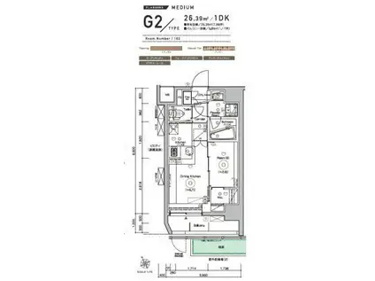 SYFORME UENO ASYL COURT(1DK/1階)の間取り写真