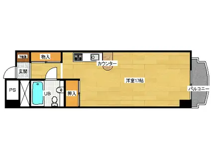 和光若草レジデンス(ワンルーム/6階)の間取り写真