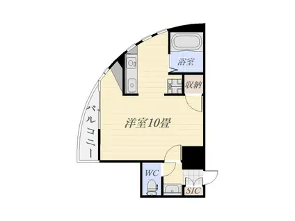 アークヒル西鹿児島(1K/2階)の間取り写真