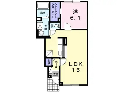 メゾンエスポワール(1LDK/1階)の間取り写真