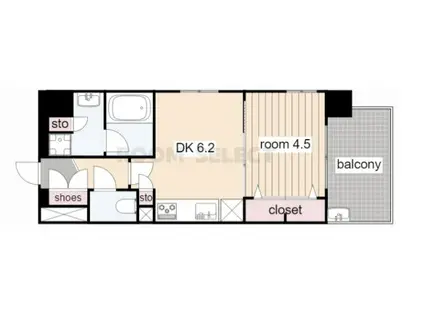 プレサンス ロジェ 栄パークサウス(1DK/10階)の間取り写真