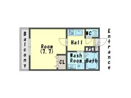 ケイメゾン(1K/1階)の間取り写真