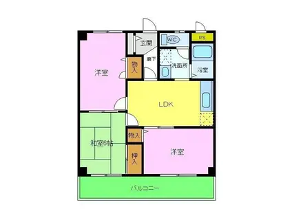 SELLEYS金剛(3DK/3階)の間取り写真