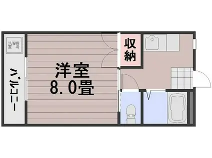 コープエスポワールII棟(1K/5階)の間取り写真