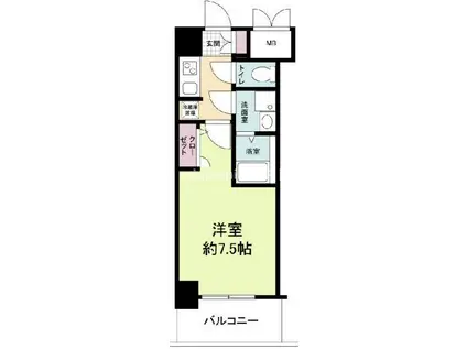 サムティ夕凪ルクサス(1K/6階)の間取り写真