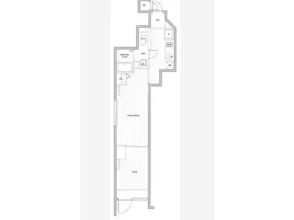 CREATIF南品川(1DK/2階)の間取り写真