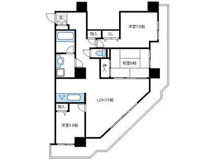 グラントーレ橋本(3LDK/21階)の間取り写真