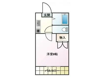 サンシティフルヤ(1K/3階)の間取り写真