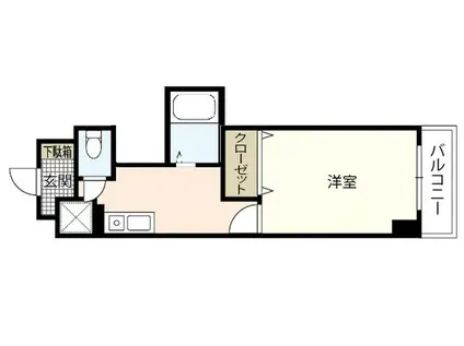 横田第2ビル(1K/4階)の間取り写真