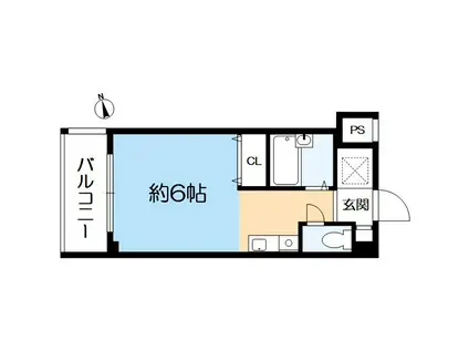 セレス山下町(ワンルーム/5階)の間取り写真