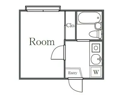 COMODO桜上水(1K/2階)の間取り写真