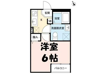 ブリックハウス(1K/2階)の間取り写真